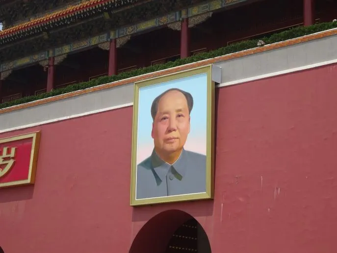 Mao Zedong op Tiananmen plein